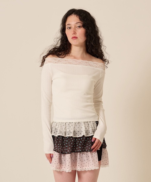 TINA:JOJUN(ティーナジョジュン)の「シフォン フリル ラップ レイヤード ショートパンツ TINA:JOJUN(その他パンツ・レディース・ベージュ/ブラック・S/M)」の15枚目の写真