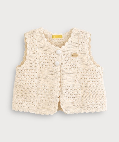 moimoln（モイモルン）の「スカーレットニットベスト（ベスト・キッズ・クリーム・110cm/120cm/130cm/100cm）」の8枚目の写真