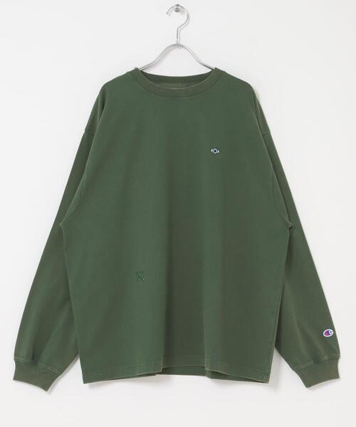 URBAN RESEARCH（アーバンリサーチ）の「LOWERCASE　L/S TEE byFACEOKA（Tシャツ/カットソー・メンズ・グリーン/ホワイト/ブラック/オートミール・MEDIUM/LARGE/X-LARGE）」の4枚目の写真