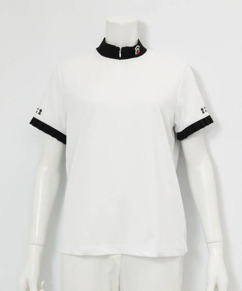 Picone CLUB(ピッコーネクラブ)の「プリーツ袖UV速乾プルオーバー(Tシャツ/カットソー・レディース・ホワイト/ネイビー/イエロー・13号/11号/9号)」の2枚目の写真