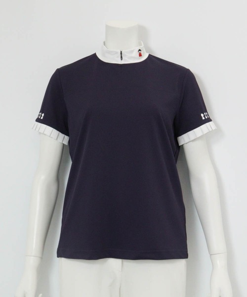 Picone CLUB(ピッコーネクラブ)の「プリーツ袖UV速乾プルオーバー(Tシャツ/カットソー・レディース・ホワイト/ネイビー/イエロー・13号/11号/9号)」の5枚目の写真