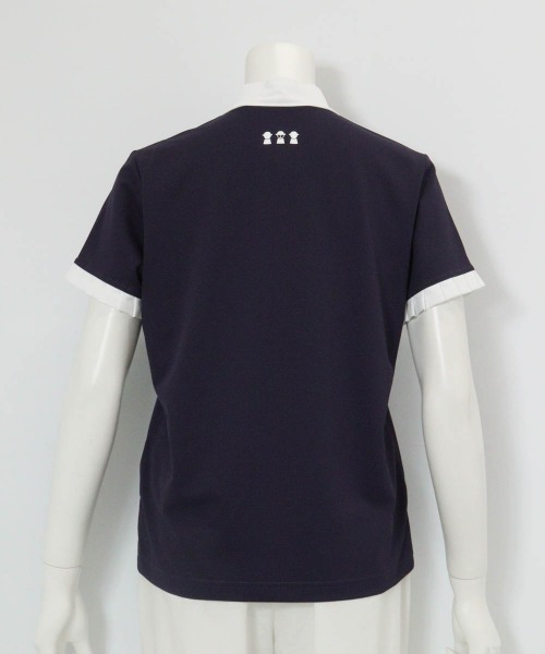 Picone CLUB(ピッコーネクラブ)の「プリーツ袖UV速乾プルオーバー(Tシャツ/カットソー・レディース・ホワイト/ネイビー/イエロー・13号/11号/9号)」の6枚目の写真