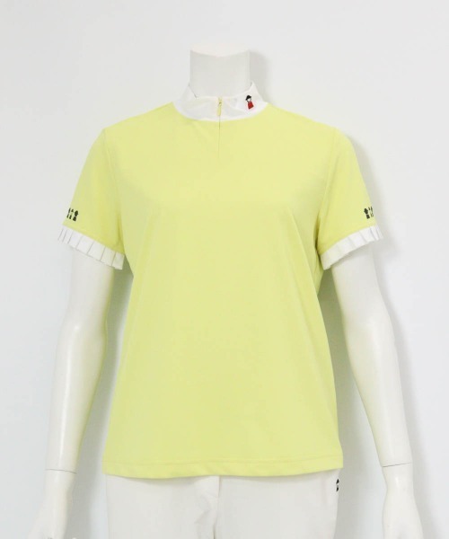 Picone CLUB(ピッコーネクラブ)の「プリーツ袖UV速乾プルオーバー(Tシャツ/カットソー・レディース・ホワイト/ネイビー/イエロー・13号/11号/9号)」の7枚目の写真