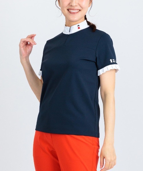 Picone CLUB(ピッコーネクラブ)の「プリーツ袖UV速乾プルオーバー(Tシャツ/カットソー・レディース・ホワイト/ネイビー/イエロー・13号/11号/9号)」の9枚目の写真