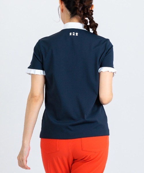 Picone CLUB(ピッコーネクラブ)の「プリーツ袖UV速乾プルオーバー(Tシャツ/カットソー・レディース・ホワイト/ネイビー/イエロー・13号/11号/9号)」の12枚目の写真