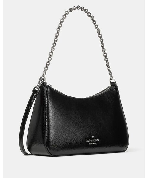 kate spade new york（ケイトスペード ニューヨーク）の「マルゴー テクスチャード パテント レザー コンバーチブル クロスボディ（ショルダーバッグ・レディース・ブラック・ONESIZE）」の3枚目の写真