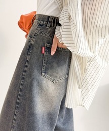 《JaVaジャバコラボ》ゆるっと可愛い、最旬シルエット。バレルレッグワイドカーブデニムパンツ