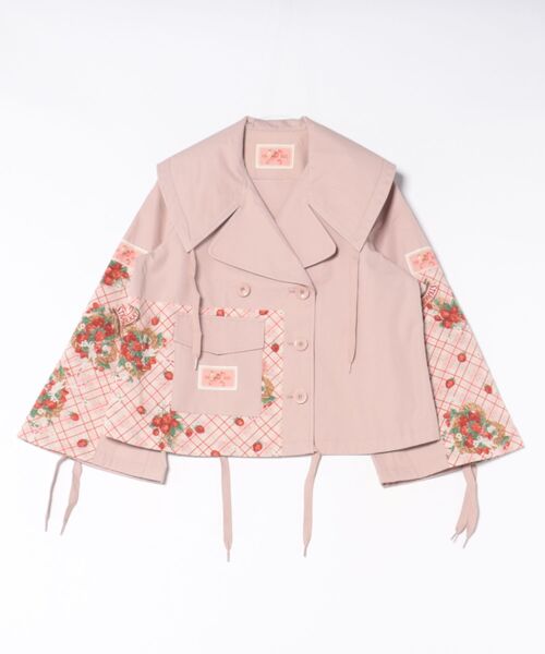 PINK HOUSE(ピンクハウス)の「苺リースプリント使いジャケット(その他アウター・レディース・ブラック/アイボリー/ブルー/ピンク/グリーン・フリー)」の17枚目の写真
