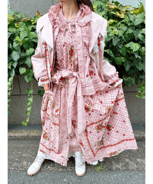 苺リースプリント使いジャケット（その他アウター）｜PINK HOUSE