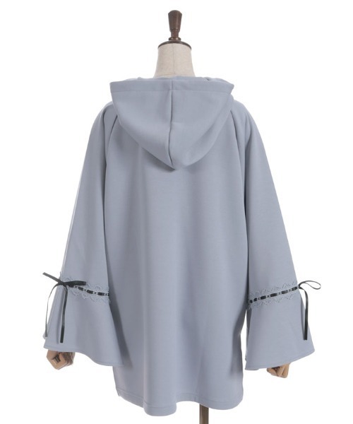 axes femme(アクシーズファム)の「花粉ガードポンチョ風プルオーバー(Tシャツ/カットソー・レディース・ブルーグレー/キナリ/ミント・FREE)」の9枚目の写真