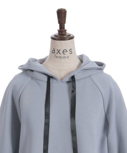 axes femme(アクシーズファム)の「花粉ガードポンチョ風プルオーバー(Tシャツ/カットソー・レディース・ブルーグレー/キナリ/ミント・FREE)」の10枚目の写真