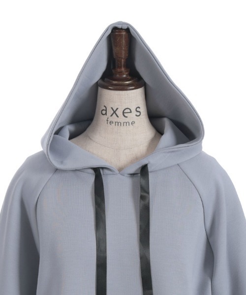axes femme(アクシーズファム)の「花粉ガードポンチョ風プルオーバー(Tシャツ/カットソー・レディース・ブルーグレー/キナリ/ミント・FREE)」の12枚目の写真