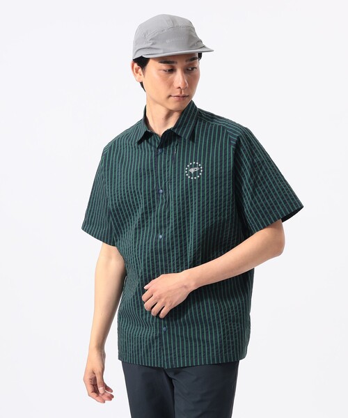 BEAMS GOLF(ビームスゴルフ)の「ORANGE LABEL / クールマックス(R)サッカー スターロゴシャツ(吸水速乾)(ポロシャツ・メンズ・グリーン/ネイビー/グレー・MEDIUM/LARGE/X-LARGE/SMALL)」の3枚目の写真