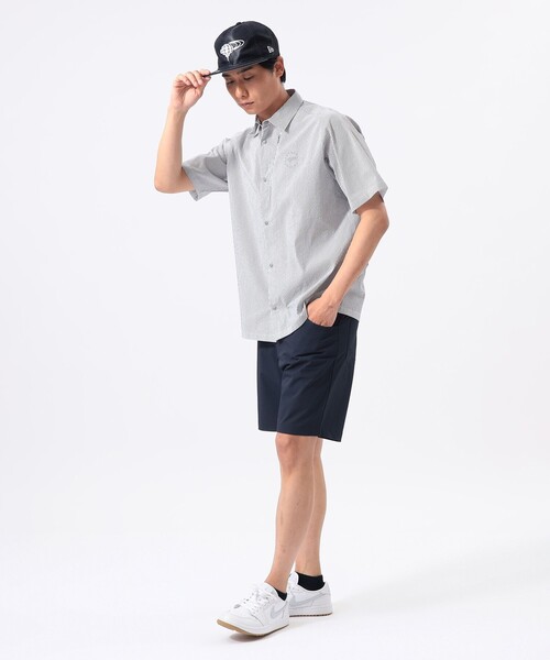 BEAMS GOLF(ビームスゴルフ)の「ORANGE LABEL / クールマックス(R)サッカー スターロゴシャツ(吸水速乾)(ポロシャツ・メンズ・グリーン/ネイビー/グレー・MEDIUM/LARGE/X-LARGE/SMALL)」の7枚目の写真