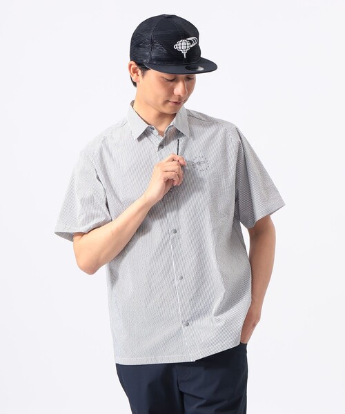 BEAMS GOLF(ビームスゴルフ)の「ORANGE LABEL / クールマックス(R)サッカー スターロゴシャツ(吸水速乾)(ポロシャツ・メンズ・グリーン/ネイビー/グレー・MEDIUM/LARGE/X-LARGE/SMALL)」の8枚目の写真