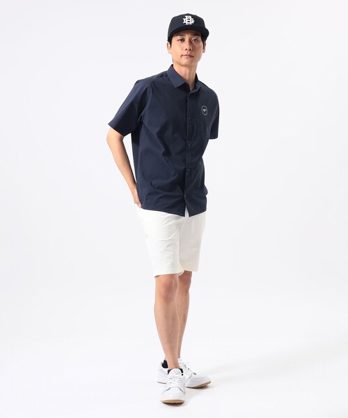 BEAMS GOLF(ビームスゴルフ)の「ORANGE LABEL / クールマックス(R)サッカー スターロゴシャツ(吸水速乾)(ポロシャツ・メンズ・グリーン/ネイビー/グレー・MEDIUM/LARGE/X-LARGE/SMALL)」の9枚目の写真