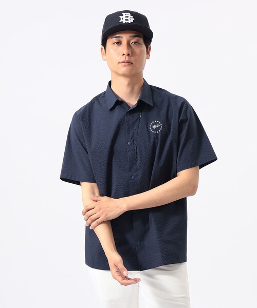 BEAMS GOLF(ビームスゴルフ)の「ORANGE LABEL / クールマックス(R)サッカー スターロゴシャツ(吸水速乾)(ポロシャツ・メンズ・グリーン/ネイビー/グレー・MEDIUM/LARGE/X-LARGE/SMALL)」の10枚目の写真