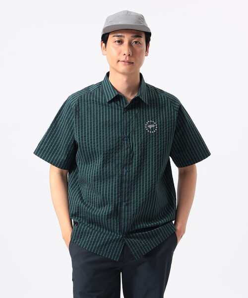 BEAMS GOLF(ビームスゴルフ)の「ORANGE LABEL / クールマックス(R)サッカー スターロゴシャツ(吸水速乾)(ポロシャツ・メンズ・グリーン/ネイビー/グレー・MEDIUM/LARGE/X-LARGE/SMALL)」の12枚目の写真