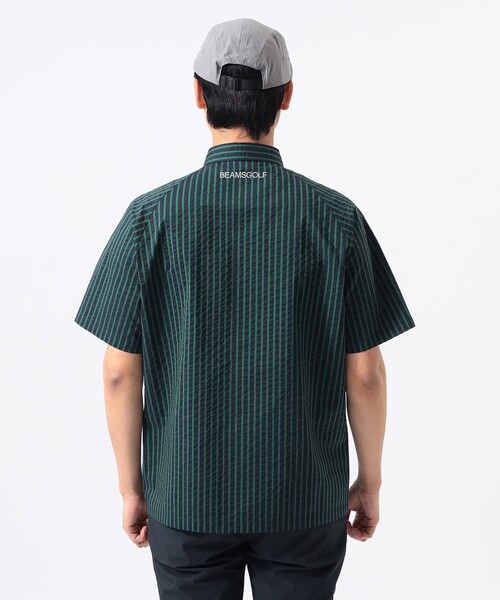 BEAMS GOLF(ビームスゴルフ)の「ORANGE LABEL / クールマックス(R)サッカー スターロゴシャツ(吸水速乾)(ポロシャツ・メンズ・グリーン/ネイビー/グレー・MEDIUM/LARGE/X-LARGE/SMALL)」の15枚目の写真