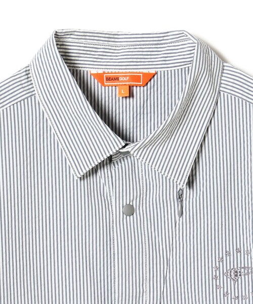 BEAMS GOLF(ビームスゴルフ)の「ORANGE LABEL / クールマックス(R)サッカー スターロゴシャツ(吸水速乾)(ポロシャツ・メンズ・グリーン/ネイビー/グレー・MEDIUM/LARGE/X-LARGE/SMALL)」の17枚目の写真