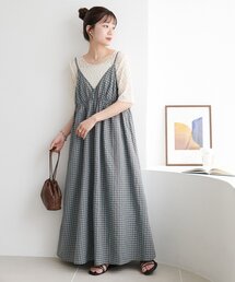 【WEB限定 】チェックキャミワンピース