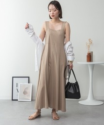 M-5L ノースリーブ コットンロングワンピース 夏服