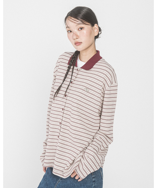 HAVISM(ヘビズム)の「AURORA STRIPE COLLAR CARDIGAN(IVORY)(カーディガン/ボレロ・レディース・その他・ONE SIZE)」の4枚目の写真