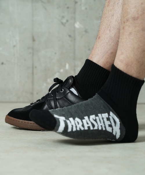THRASHER（スラッシャー）の「"02"≪THRASHER≫3足セット ジャガード ロークルーソックス（ソックス/靴下・メンズ・その他2/グレー系1/ブラック系1/その他1/その他3/ブラック系2・25～27cm）」の4枚目の写真