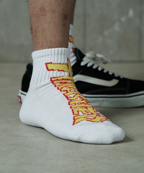 THRASHER（スラッシャー）の「"02"≪THRASHER≫3足セット ジャガード ロークルーソックス（ソックス/靴下・メンズ・その他2/グレー系1/ブラック系1/その他1/その他3/ブラック系2・25～27cm）」の6枚目の写真