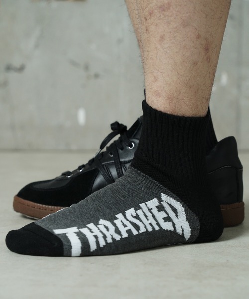THRASHER（スラッシャー）の「"02"≪THRASHER≫3足セット ジャガード ロークルーソックス（ソックス/靴下・メンズ・その他2/グレー系1/ブラック系1/その他1/その他3/ブラック系2・25～27cm）」の13枚目の写真