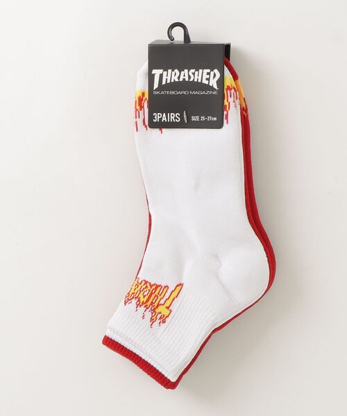 THRASHER（スラッシャー）の「"02"≪THRASHER≫3足セット ジャガード ロークルーソックス（ソックス/靴下・メンズ・その他2/グレー系1/ブラック系1/その他1/その他3/ブラック系2・25～27cm）」の7枚目の写真