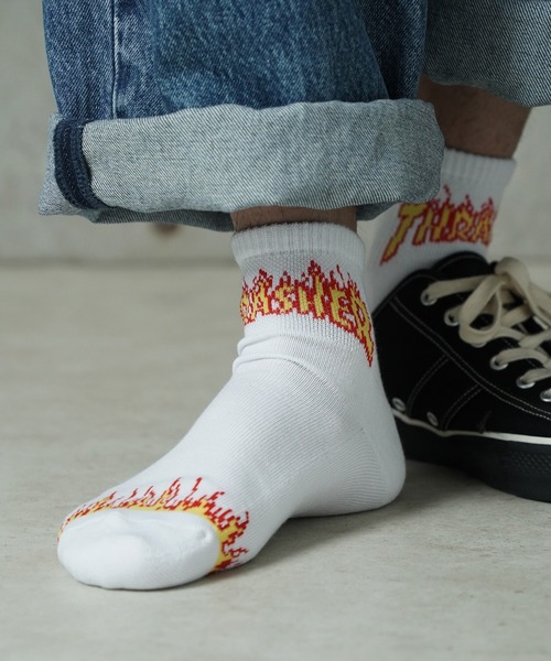 THRASHER（スラッシャー）の「"02"≪THRASHER≫3足セット ジャガード ロークルーソックス（ソックス/靴下・メンズ・その他2/グレー系1/ブラック系1/その他1/その他3/ブラック系2・25～27cm）」の15枚目の写真