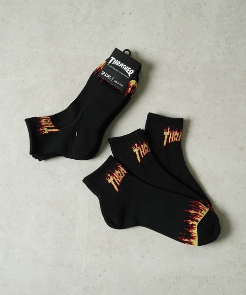 THRASHER（スラッシャー）の「"02"≪THRASHER≫3足セット ジャガード ロークルーソックス（ソックス/靴下・メンズ・その他2/グレー系1/ブラック系1/その他1/その他3/ブラック系2・25～27cm）」の17枚目の写真