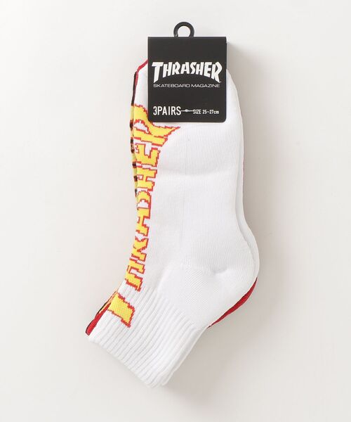 THRASHER（スラッシャー）の「"02"≪THRASHER≫3足セット ジャガード ロークルーソックス（ソックス/靴下・メンズ・その他2/グレー系1/ブラック系1/その他1/その他3/ブラック系2・25～27cm）」の9枚目の写真