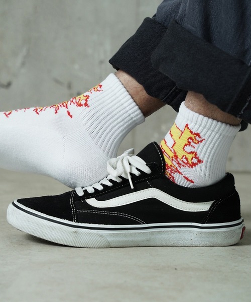 THRASHER（スラッシャー）の「"02"≪THRASHER≫3足セット ジャガード ロークルーソックス（ソックス/靴下・メンズ・その他2/グレー系1/ブラック系1/その他1/その他3/ブラック系2・25～27cm）」の16枚目の写真