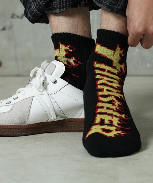 THRASHER（スラッシャー）の「"02"≪THRASHER≫3足セット ジャガード ロークルーソックス（ソックス/靴下・メンズ・その他2/グレー系1/ブラック系1/その他1/その他3/ブラック系2・25～27cm）」の12枚目の写真