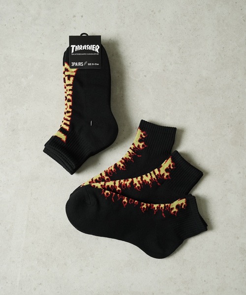 THRASHER（スラッシャー）の「"02"≪THRASHER≫3足セット ジャガード ロークルーソックス（ソックス/靴下・メンズ・その他2/グレー系1/ブラック系1/その他1/その他3/ブラック系2・25～27cm）」の18枚目の写真