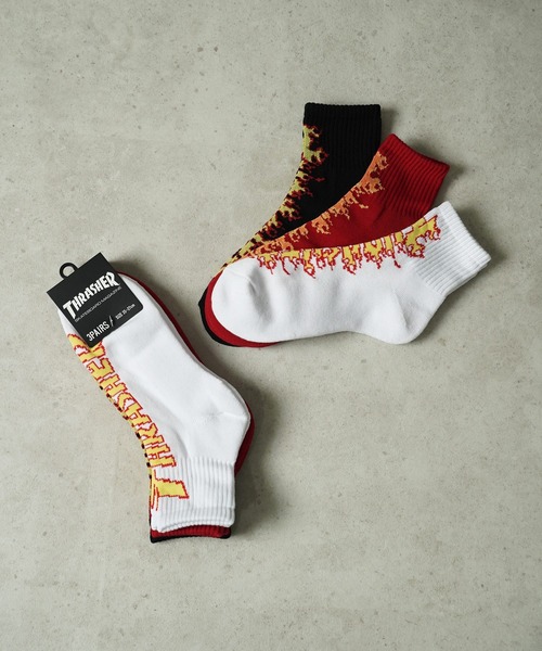 THRASHER（スラッシャー）の「"02"≪THRASHER≫3足セット ジャガード ロークルーソックス（ソックス/靴下・メンズ・その他2/グレー系1/ブラック系1/その他1/その他3/ブラック系2・25～27cm）」の22枚目の写真