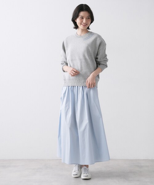 Dessin（デッサン）の「【洗える】タックギャザーフレアスカート（スカート・レディース・サックスブルー/ブラウン系その他/ホワイト系・03/02/01）」の14枚目の写真