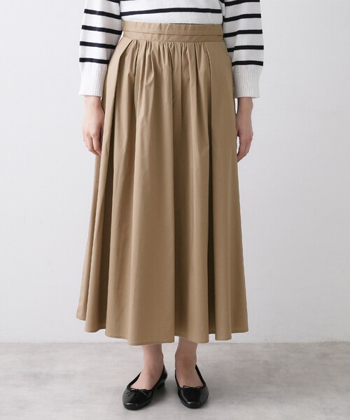 Dessin（デッサン）の「【洗える】タックギャザーフレアスカート（スカート・レディース・サックスブルー/ブラウン系その他/ホワイト系・03/02/01）」の16枚目の写真