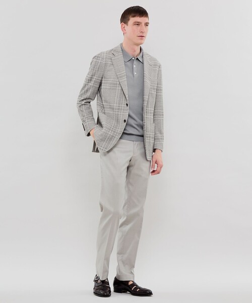 MACKINTOSH LONDON(マッキントッシュ ロンドン)の「【FLEX JERSEY】【LANIFICIO ROMA/ラニフィーチョ ローマ】チェックジャケット(テーラードジャケット・メンズ・グレー・42/38/36/40)」の2枚目の写真