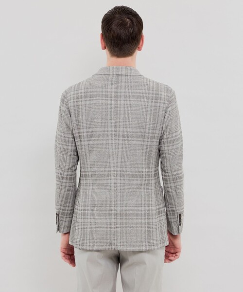 MACKINTOSH LONDON(マッキントッシュ ロンドン)の「【FLEX JERSEY】【LANIFICIO ROMA/ラニフィーチョ ローマ】チェックジャケット(テーラードジャケット・メンズ・グレー・42/38/36/40)」の5枚目の写真