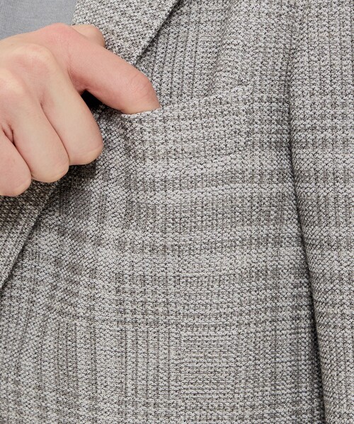 MACKINTOSH LONDON(マッキントッシュ ロンドン)の「【FLEX JERSEY】【LANIFICIO ROMA/ラニフィーチョ ローマ】チェックジャケット(テーラードジャケット・メンズ・グレー・42/38/36/40)」の6枚目の写真