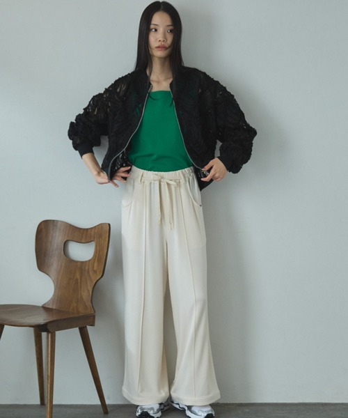 Doux archives(ドゥアルシーヴ)の「とろみ裏毛イージーパンツ(その他パンツ・レディース・ブルー/グレー/アイボリー・FREE)」の6枚目の写真