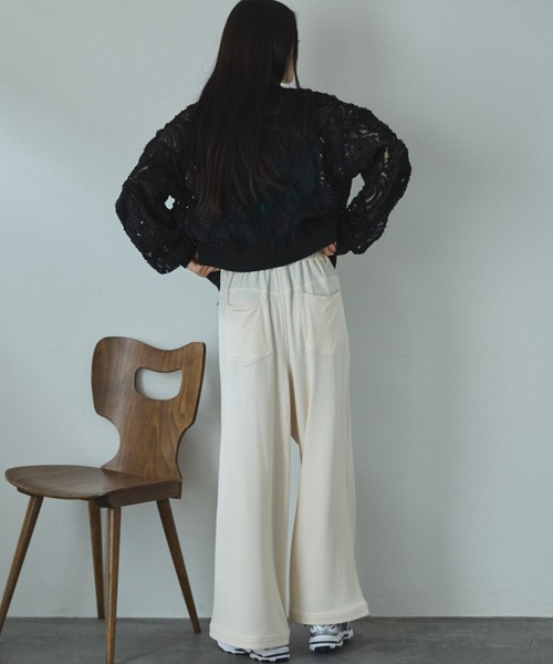 Doux archives(ドゥアルシーヴ)の「とろみ裏毛イージーパンツ(その他パンツ・レディース・ブルー/グレー/アイボリー・FREE)」の9枚目の写真