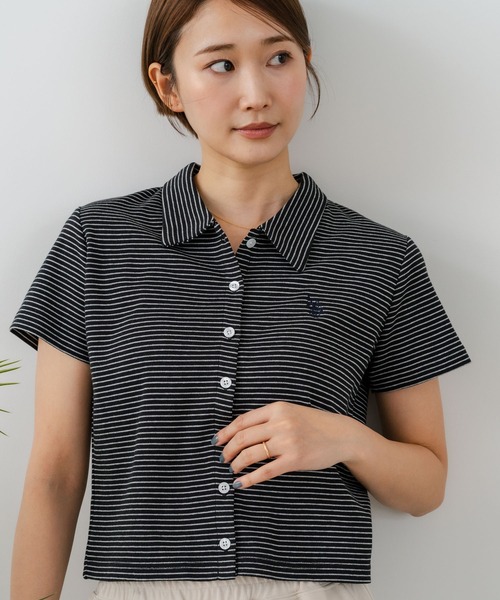 U.S. POLO ASSN.(ユーエスポロアッスン)の「【U.S. POLO ASSN./ユーエスポロアッスン】ワンポイントロゴ刺繍 スムースカットソーシャツ(シャツ/ブラウス・レディース・ブラウン/スミクロ/オフホワイト/ブラック・LARGE/MEDIUM)」の17枚目の写真