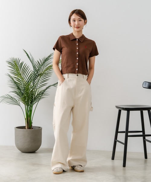 U.S. POLO ASSN.(ユーエスポロアッスン)の「【U.S. POLO ASSN./ユーエスポロアッスン】ワンポイントロゴ刺繍 スムースカットソーシャツ(シャツ/ブラウス・レディース・ブラウン/スミクロ/オフホワイト/ブラック・LARGE/MEDIUM)」の18枚目の写真