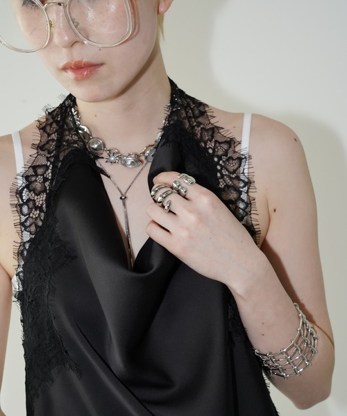chuclla(チュクラ)の「レースドレープセットアップ chw26s112(ワンピース・レディース・ブラック・S/M/L)」の17枚目の写真