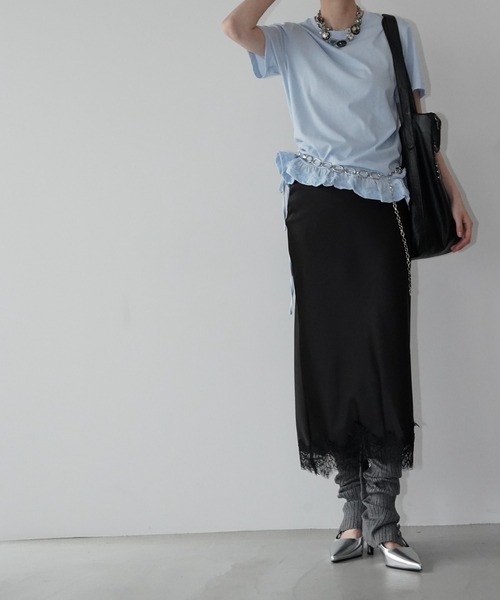 chuclla(チュクラ)の「レースドレープセットアップ chw26s112(ワンピース・レディース・ブラック・S/M/L)」の3枚目の写真