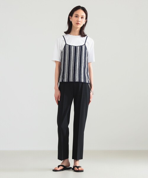 Demi-Luxe BEAMS(デミルクス ビームス)の「Krochet / コットン クロシェ キャミソール(キャミソール・レディース・ブラック/ブルー・ONE SIZE)」の3枚目の写真